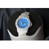 Montre blanche et turquoise anneaux