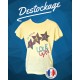 tshirt cintré jaune etoiles