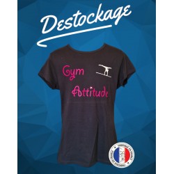 T-shirt cintré noir motif gym