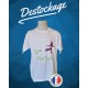 T-shirt cintré blanc motif gym