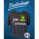 T-shirt homme noir motif gym