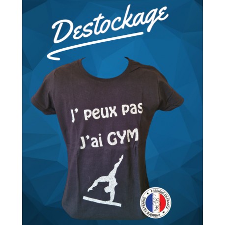 T-shirt cintré noir J'PEUX PAS