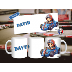 Mug Enfant Incassable modèle karting Garçon Personnalisé