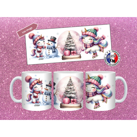 Mug Noël Licorne Patin