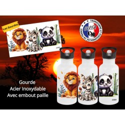 Gourde personnalisé enfant Savane