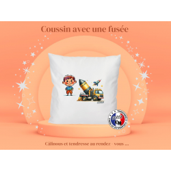 Coussin avec une fusée