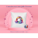 Coussin avec une jolie licorne