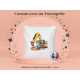 Coussin avec un dessin de tractopelle