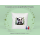 Coussin avec un petit bébé Panda