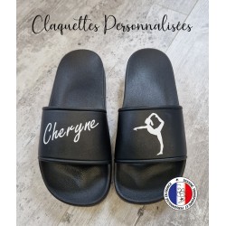 Claquettes noir personnalisées