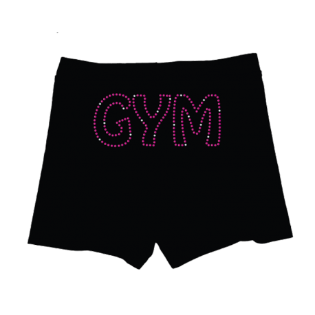 Short noir GYM Fuschia